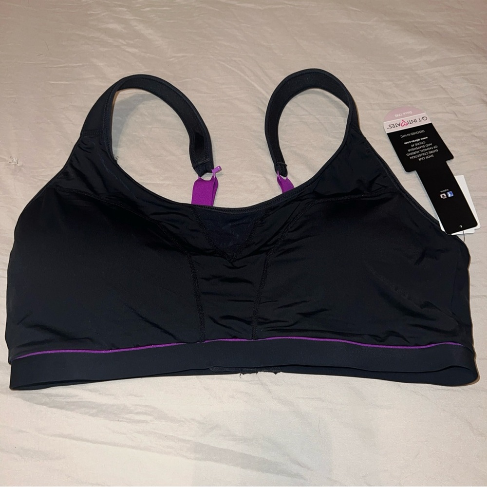 QT Intimates Wirefree Comfort Bra size 2X NEW PADDED Black